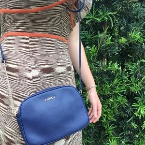 NEW WITH DUST BAG! Navy furla crossbody